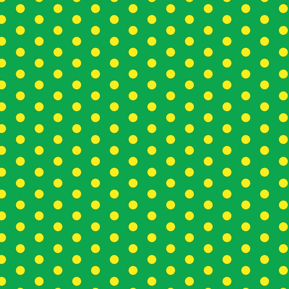 moderno astratto giallo polka punto modello su verde sfondo vettore