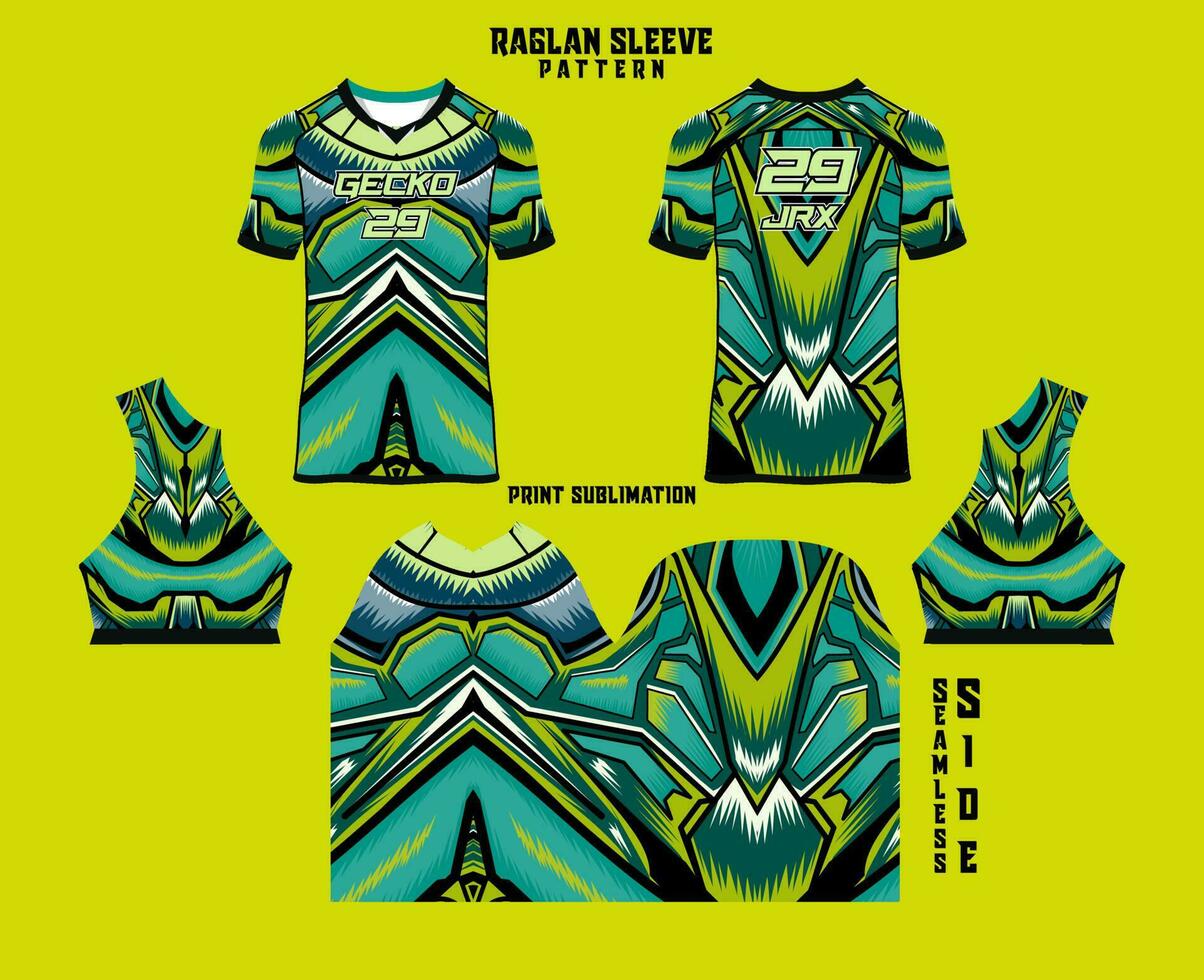 sublimazione stampato raglan manica maglia kit vettore