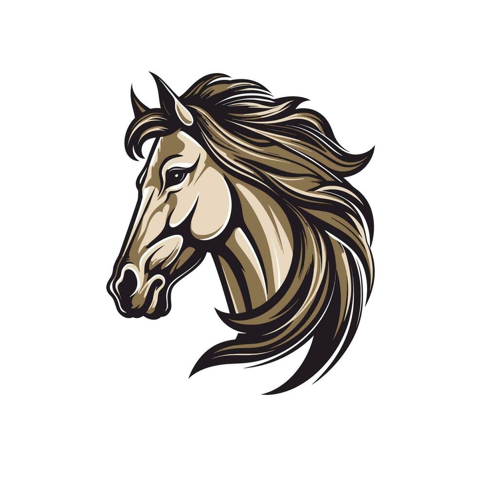 cavallo testa logo vettore - animale marca simbolo