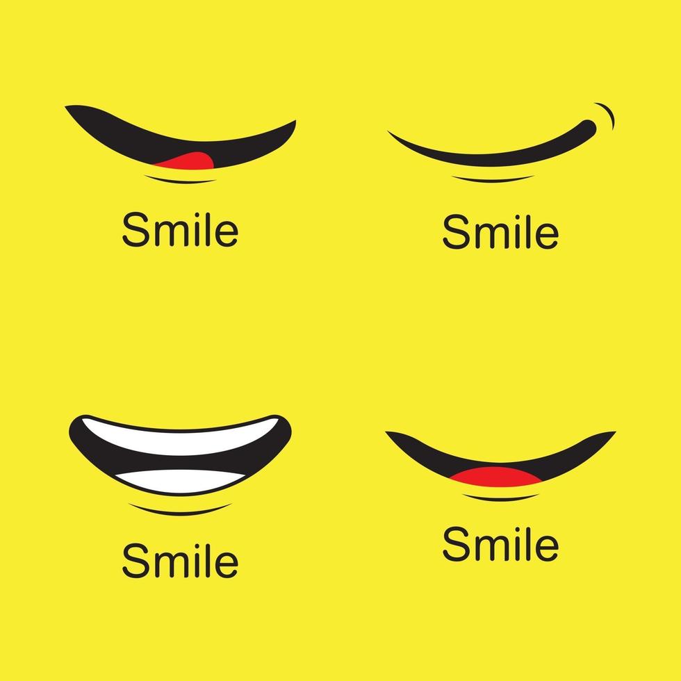 sorriso emote modello di disegno vettoriale