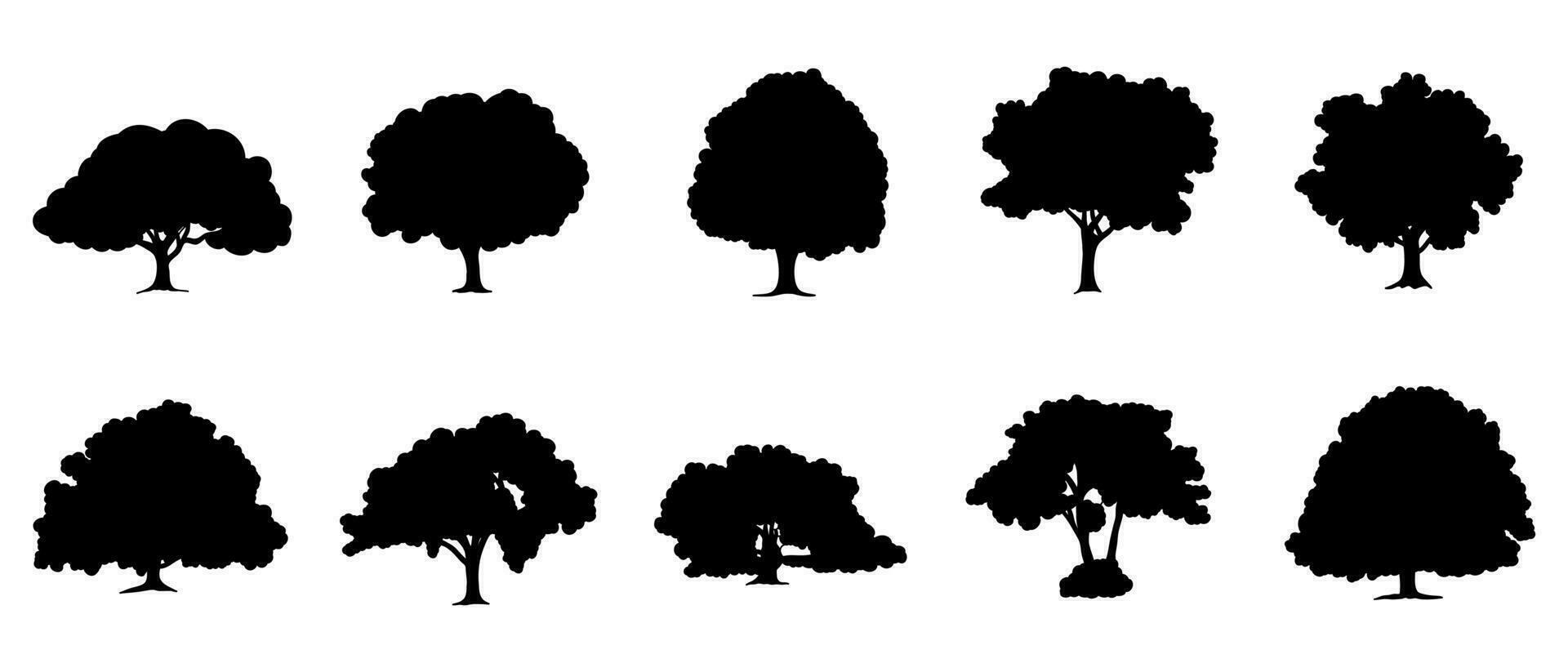 illustrazione della siluetta dell'albero vettore