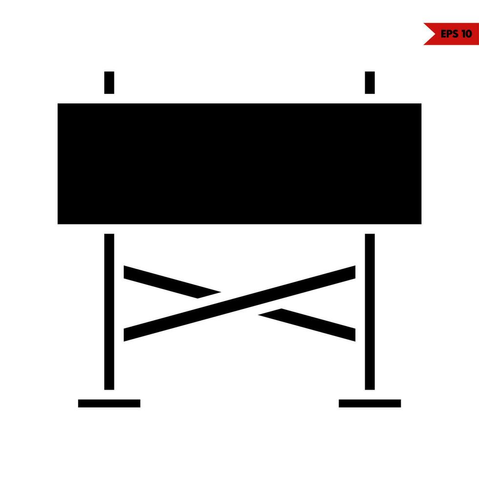 tavola bloccare strada glifo icona vettore