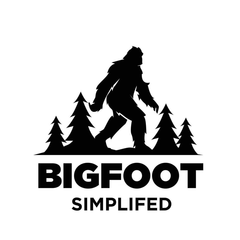 icona logo vettoriale premium illustrazione del design yeti big foot