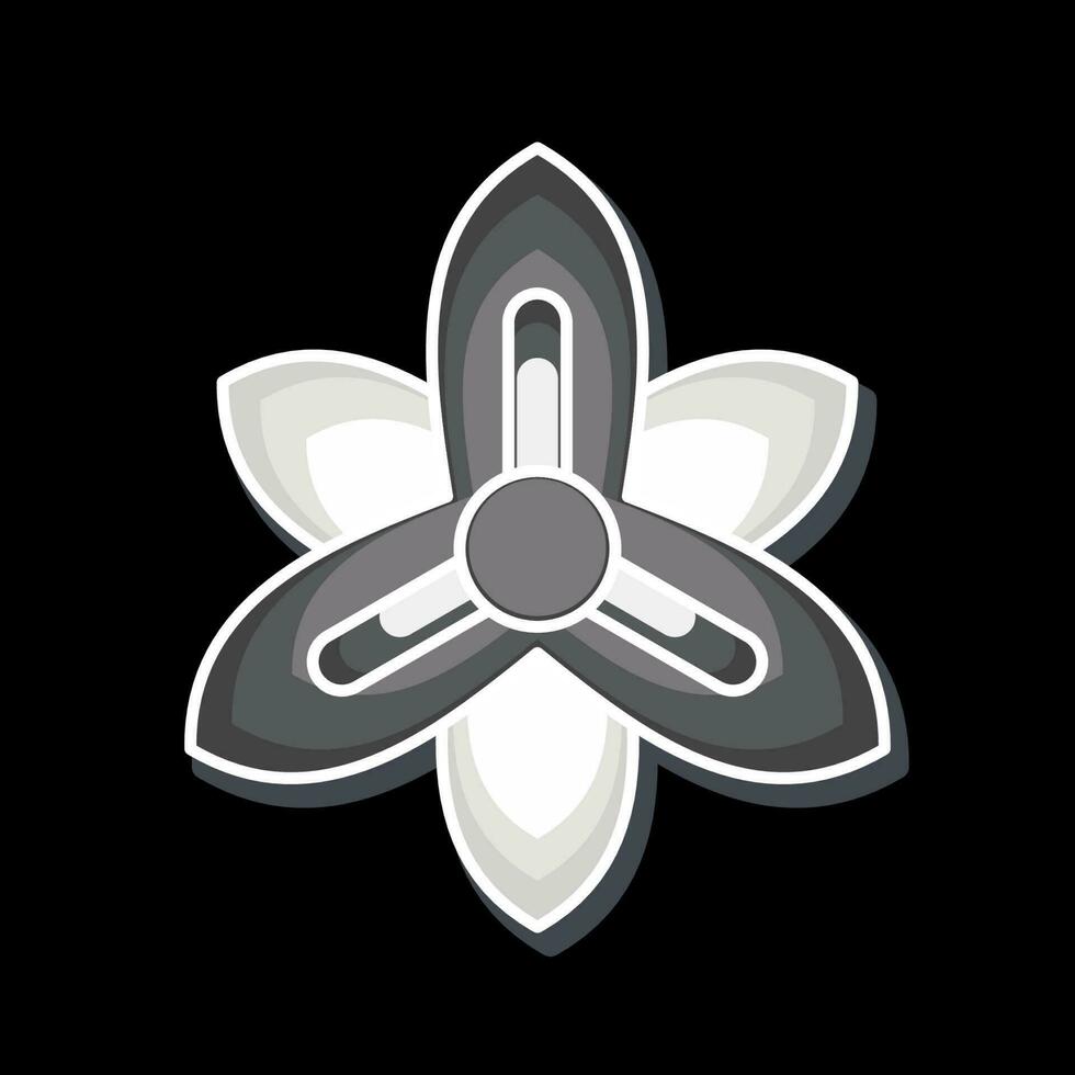 icona gladiolo. relazionato per fiori simbolo. lucido stile. semplice design modificabile. semplice illustrazione vettore
