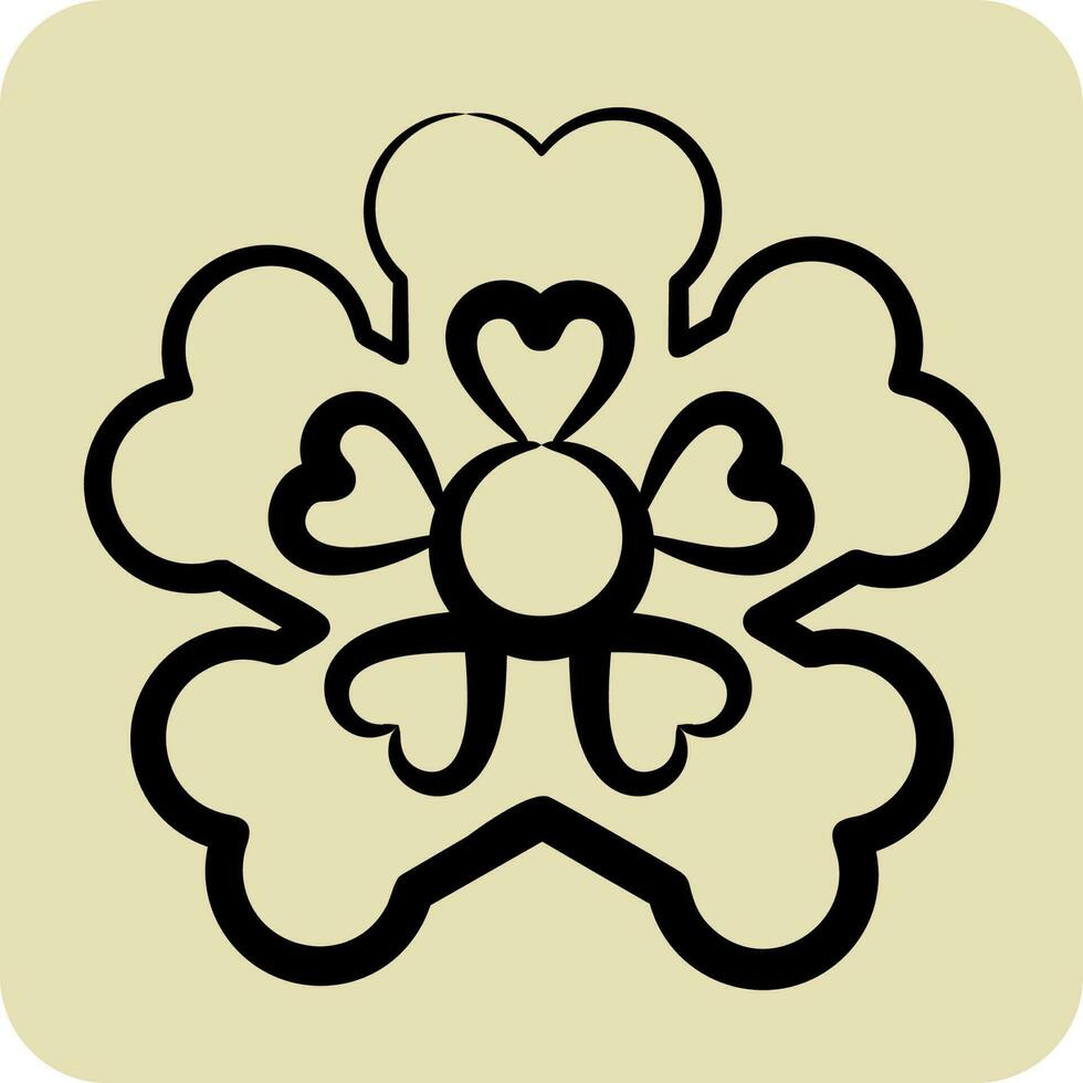 icona primula. relazionato per fiori simbolo. mano disegnato stile. semplice design modificabile. semplice illustrazione vettore