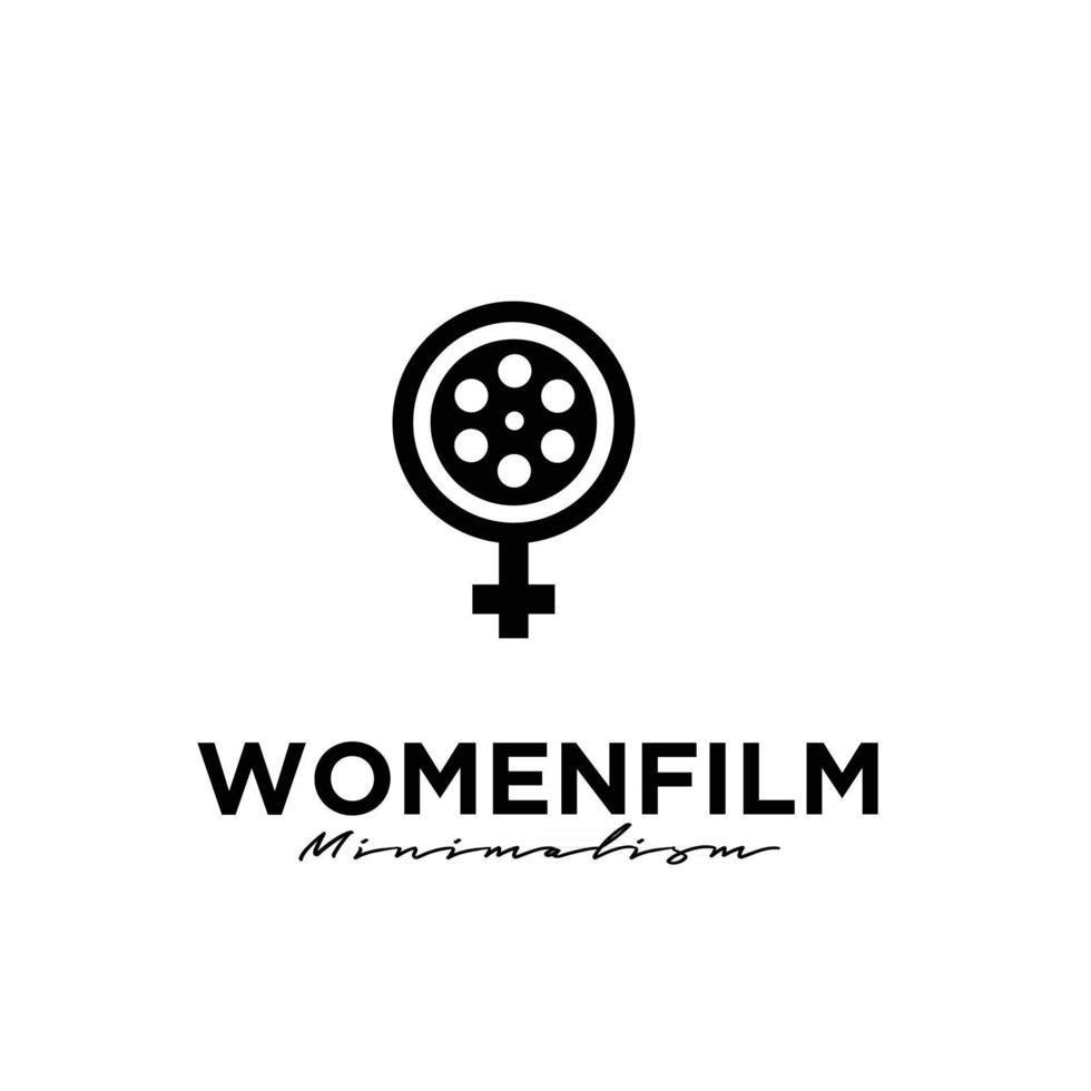 donne film studio produzione cinematografica logo design icona vettore illustrazione