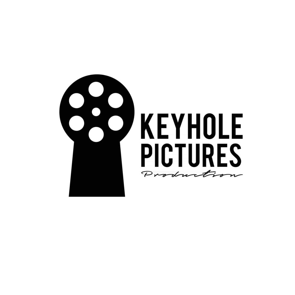 cinema privato studio film video cinema produzione cinematografica logo design icona vettore illustrazione