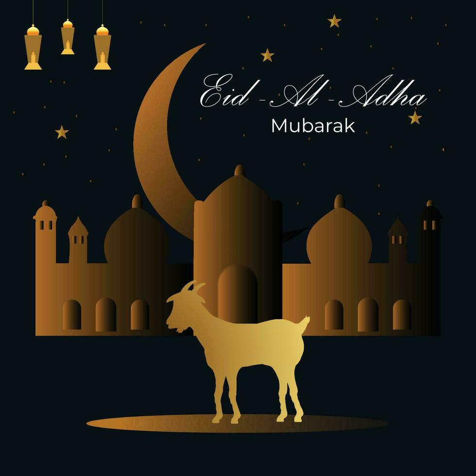 pulito bellissimo vettore islamico Festival eid al adha mubarak sfondo design.