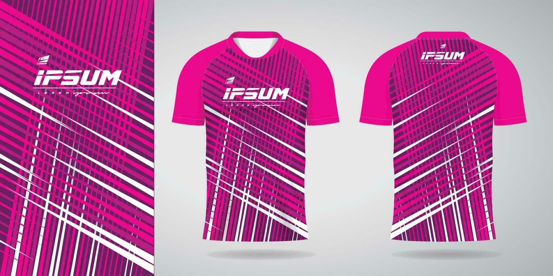 rosa viola maglia sport uniforme camicia design modello vettore