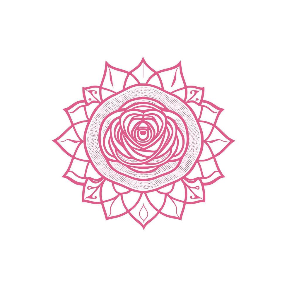 Rose mano disegnato matita schizzo, colorazione pagina, e prenotare, rosa fiore schema, illustrazione inchiostro arte. rosa vettore arte.