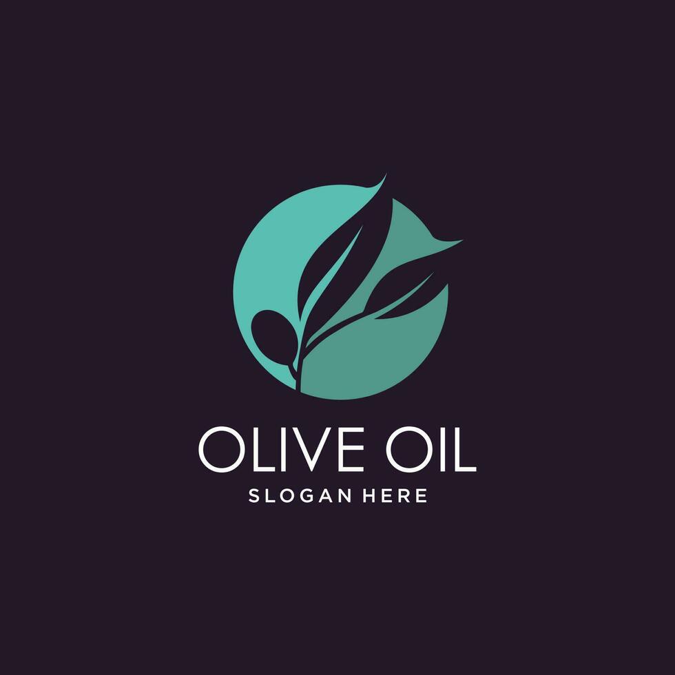 oliva logo design illustrazione con moderno creativo idea vettore