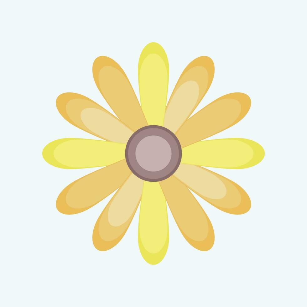 icona dalia. relazionato per fiori simbolo. piatto stile. semplice design modificabile. semplice illustrazione vettore