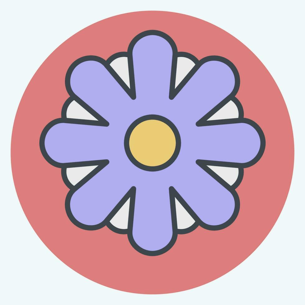 icona astro. relazionato per fiori simbolo. colore compagno stile. semplice design modificabile. semplice illustrazione vettore