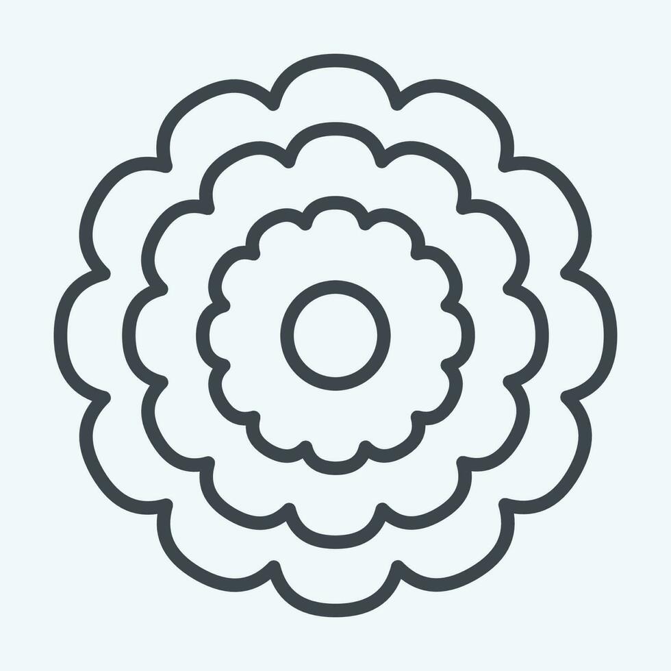 icona calendula. relazionato per fiori simbolo. linea stile. semplice design modificabile. semplice illustrazione vettore