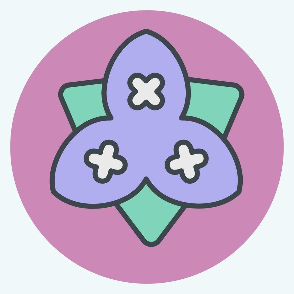 icona bouganville. relazionato per fiori simbolo. colore compagno stile. semplice design modificabile. semplice illustrazione vettore