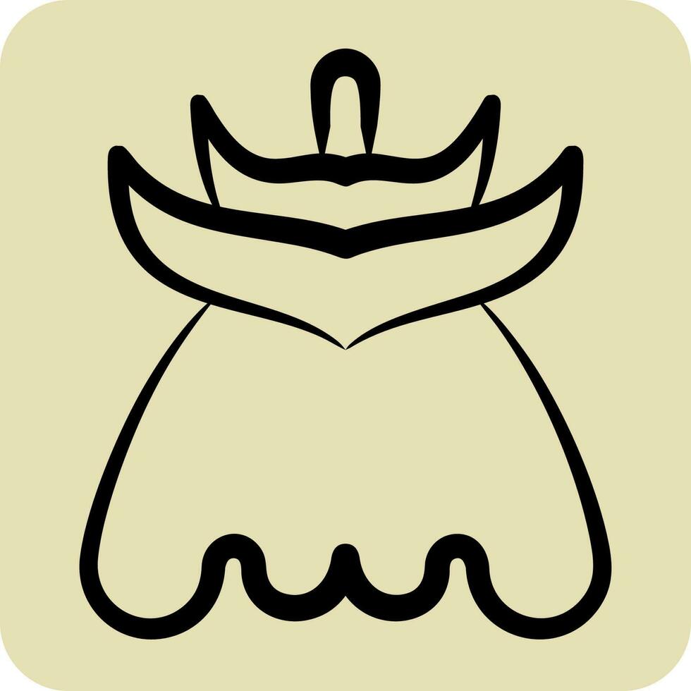 icona fucsia. relazionato per fiori simbolo. mano disegnato stile. semplice design modificabile. semplice illustrazione vettore