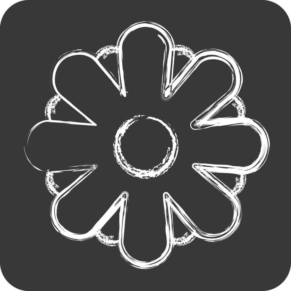 icona astro. relazionato per fiori simbolo. gesso stile. semplice design modificabile. semplice illustrazione vettore