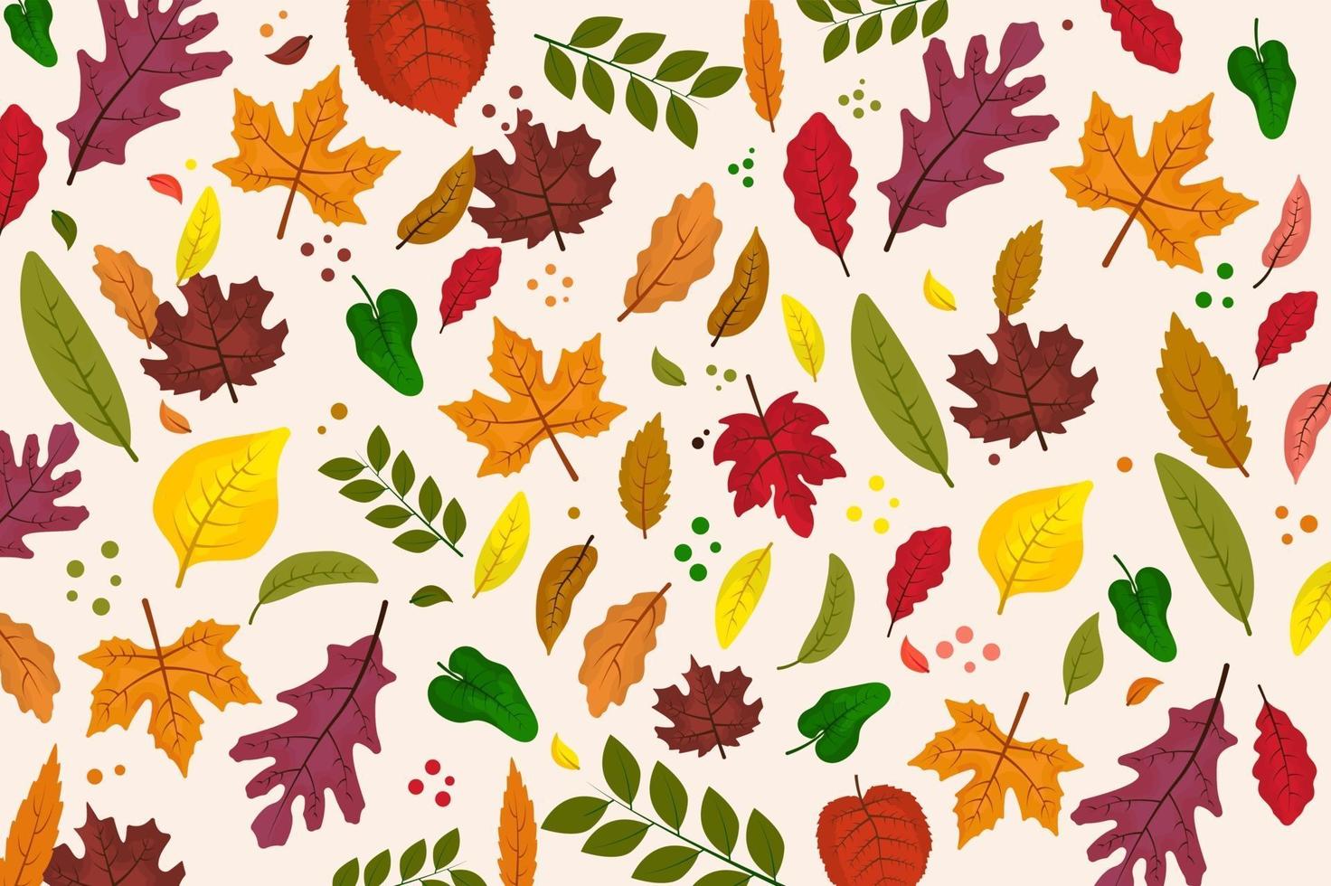set di foglie d'autunno vettore