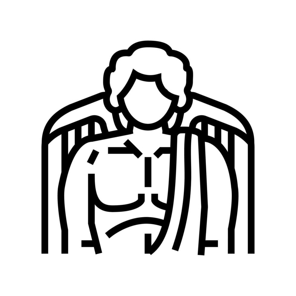 Eros greco Dio antico linea icona vettore illustrazione