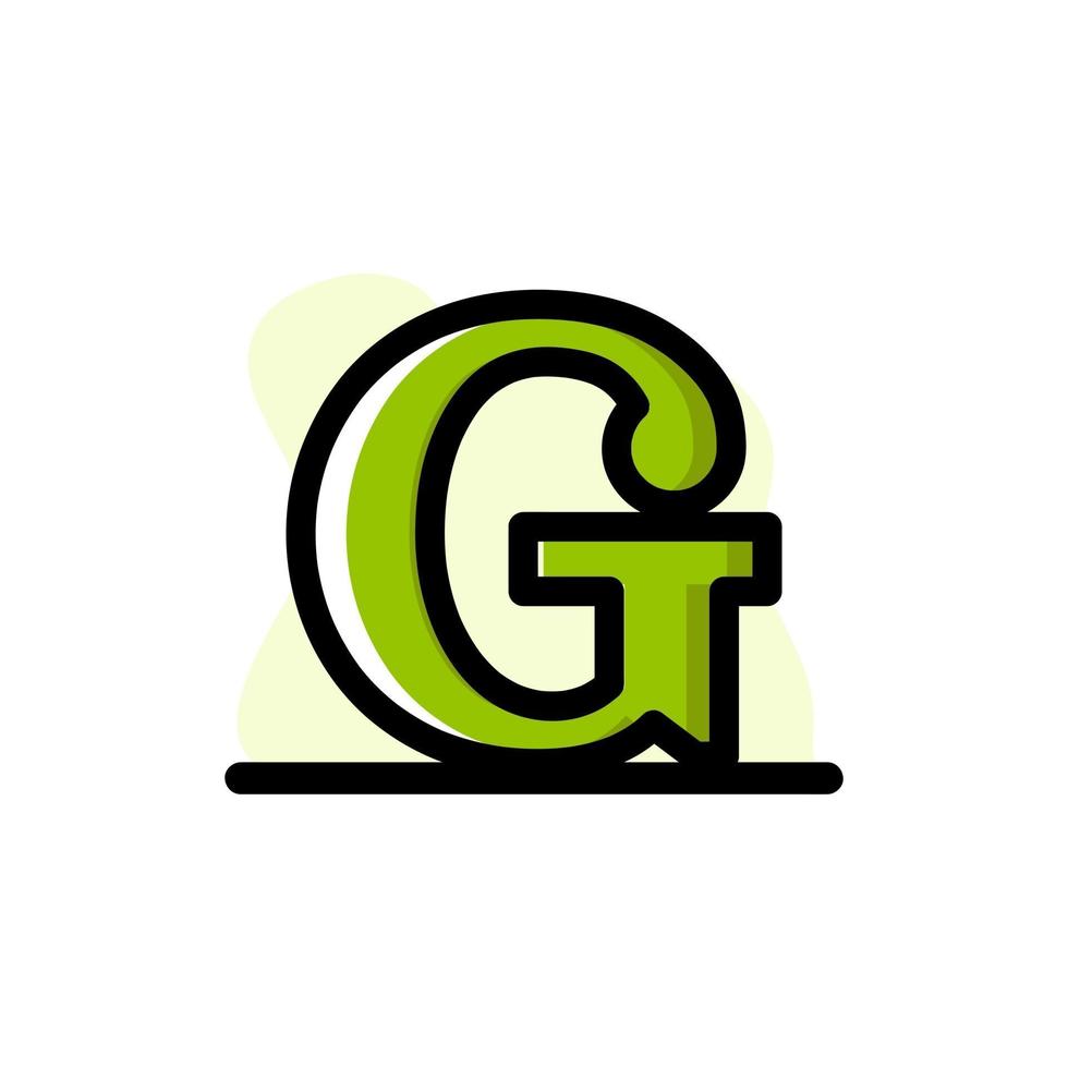 Lettera concettuale g illustrazione vettoriale icona design