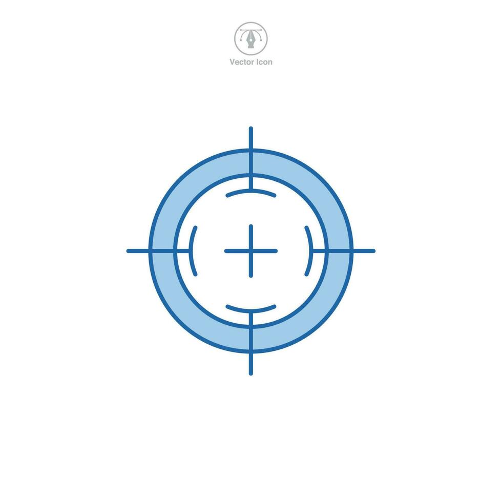 modello di simbolo dell'icona di destinazione per l'illustrazione vettoriale del logo della raccolta di grafica e web design