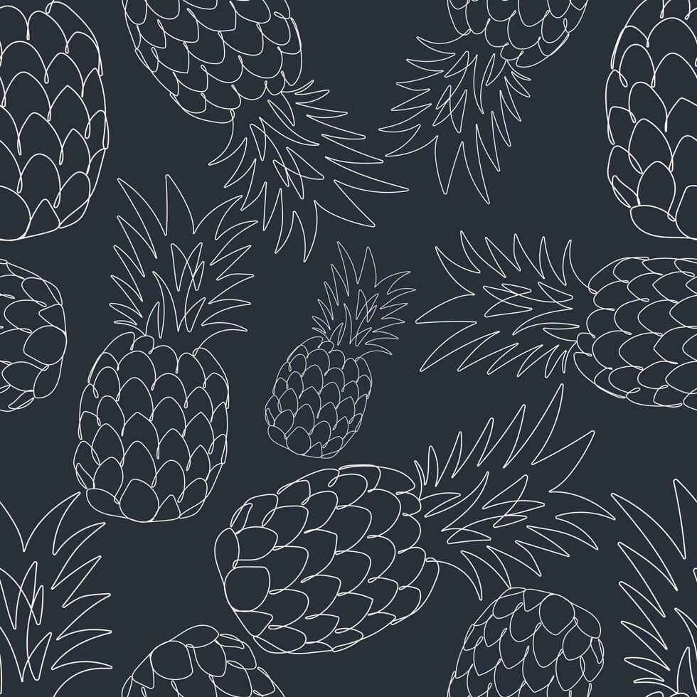 modello senza cuciture di ananas vettore