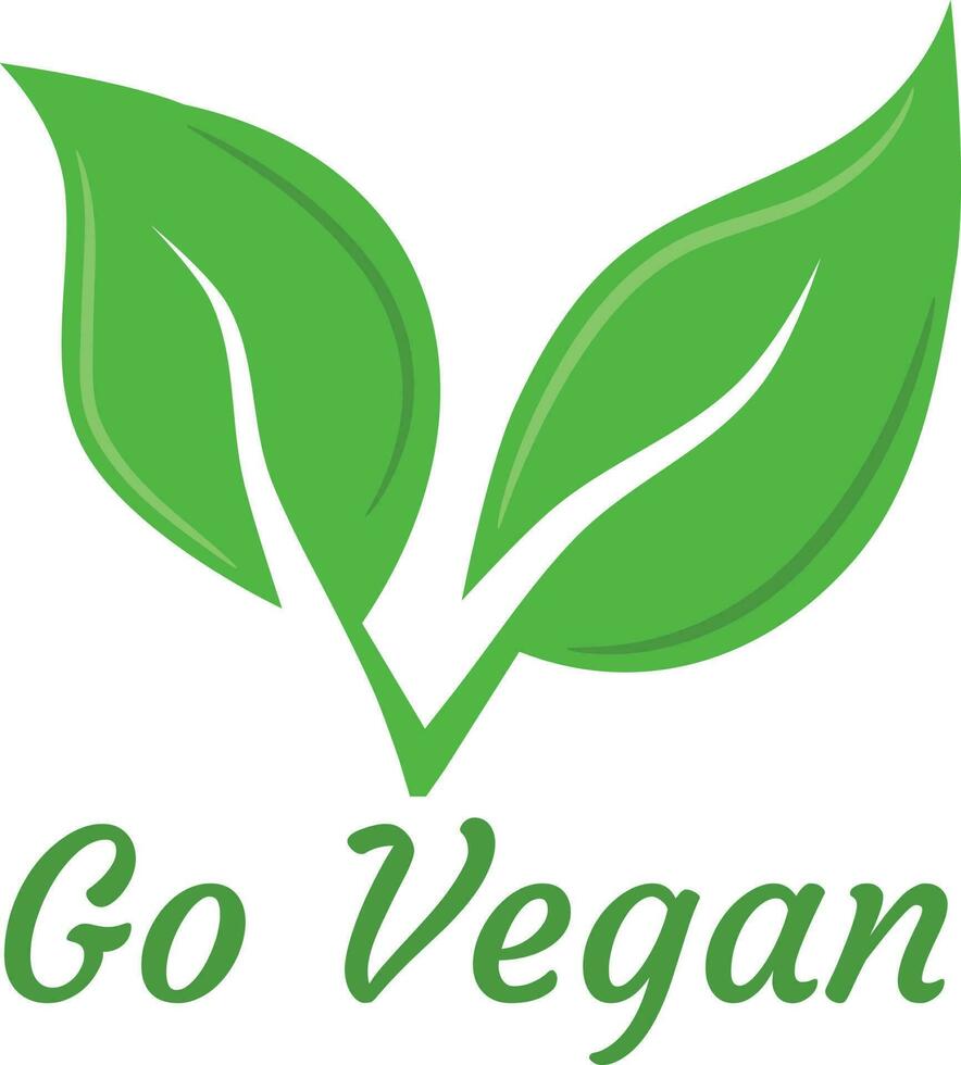 partire vegano slogan, vegetariano eco concetto illustrazione vettore