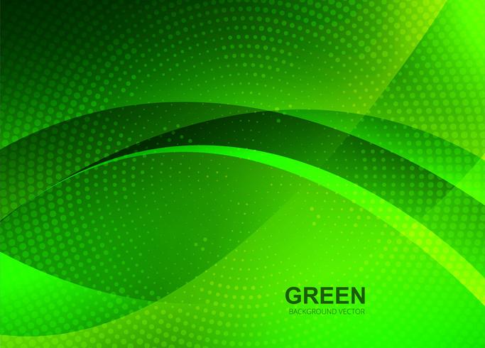 Astratto sfondo verde bella onda vettore