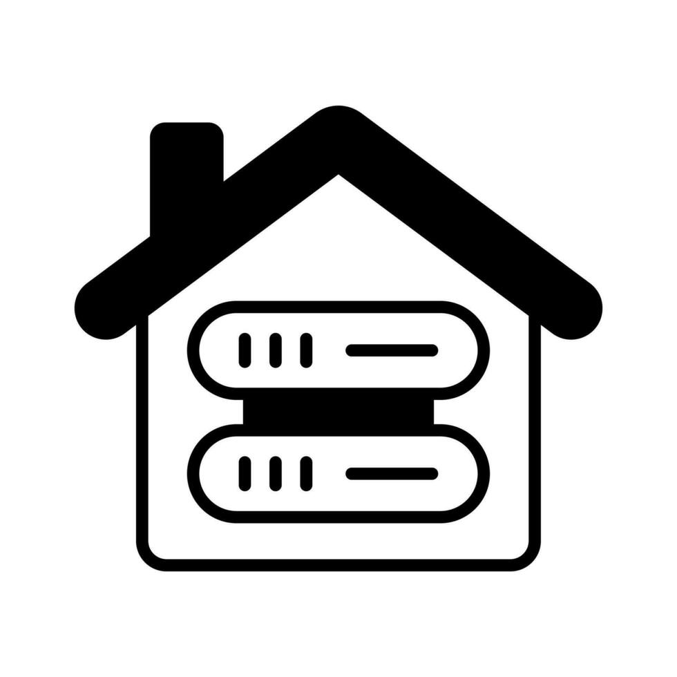 dati server dentro casa mostrando concetto di casa server nel moderno stile vettore