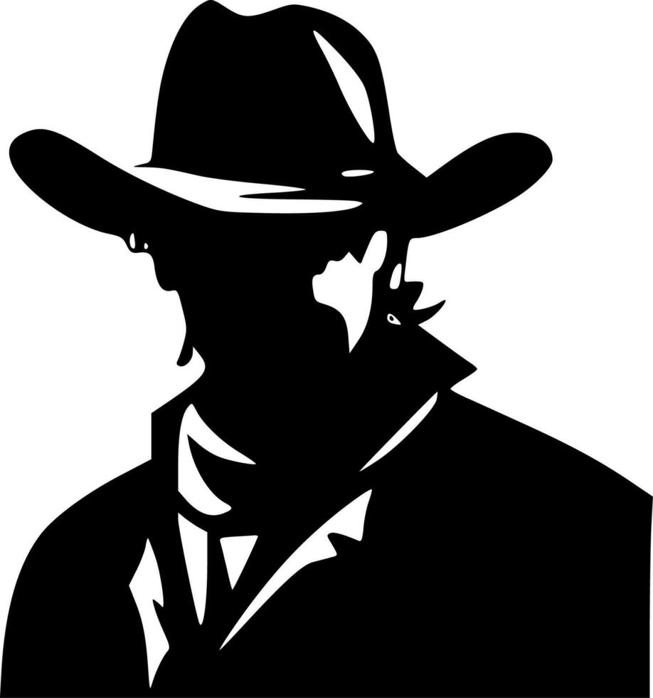 cowboy - minimalista e piatto logo - vettore illustrazione