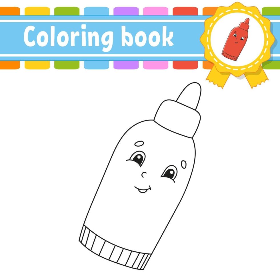 libro da colorare per bambini - ketchup vettore