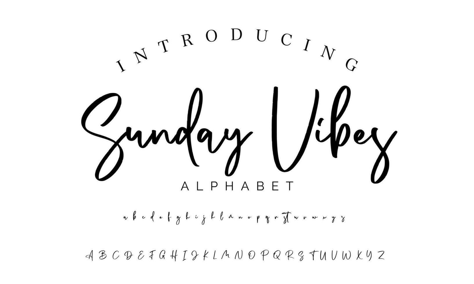 firma font calligrafia logotipo copione spazzola font genere font lettering manoscritto vettore