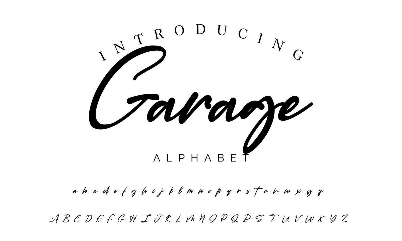 firma font calligrafia logotipo copione spazzola font genere font lettering manoscritto vettore