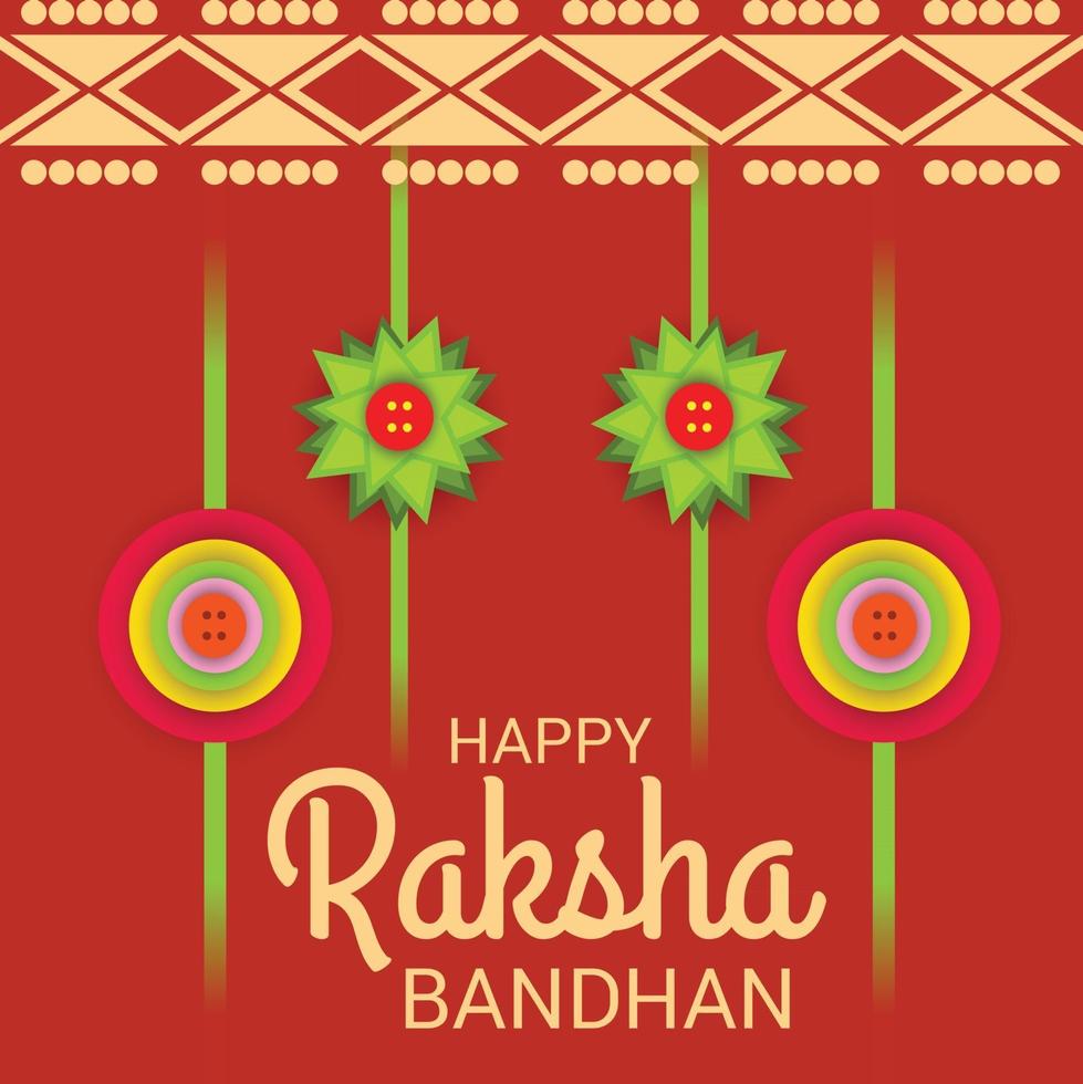 illustrazione vettoriale di uno sfondo per il festival indiano raksha bandhan felice di sorelle e fratelli