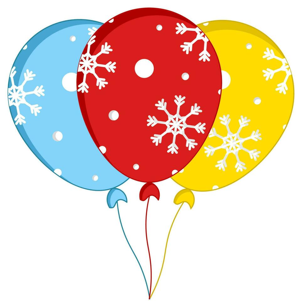 illustrazione di colorato palloncini nel etichetta stile su bianca sfondo. vettore
