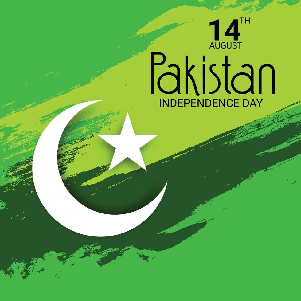 illustrazione vettoriale di uno sfondo per il giorno dell'indipendenza del pakistan