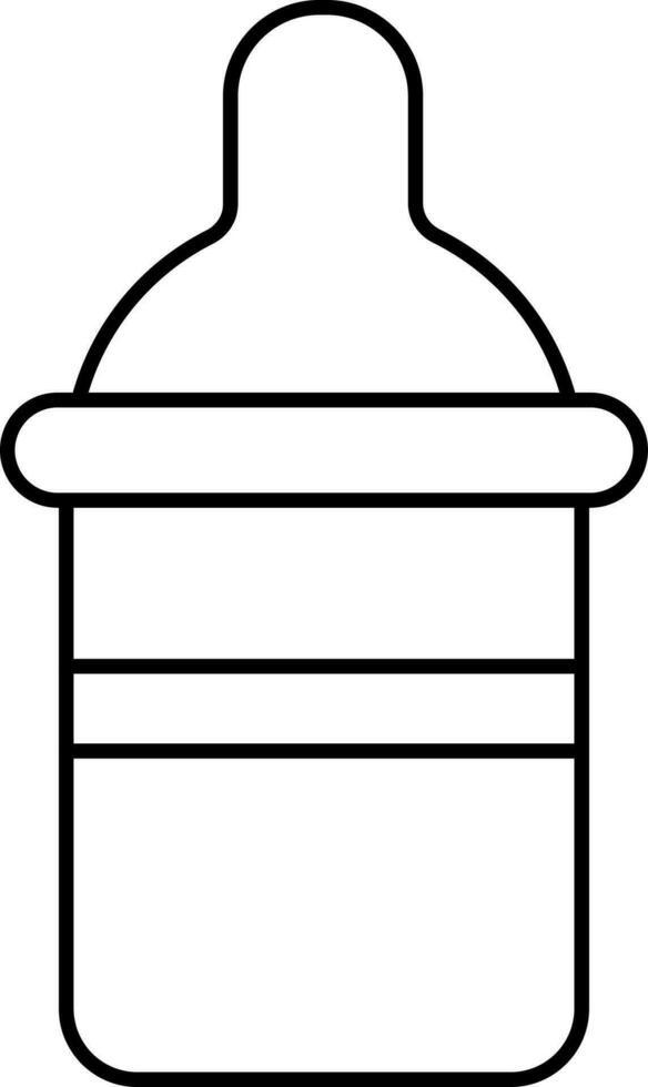isolato latte bottiglia nero schema icona. vettore