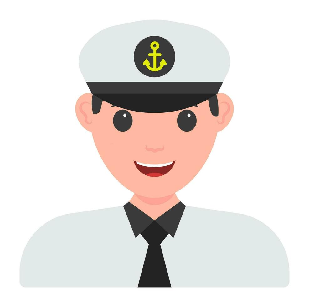 maschio Marina Militare personaggio su bianca sfondo. vettore