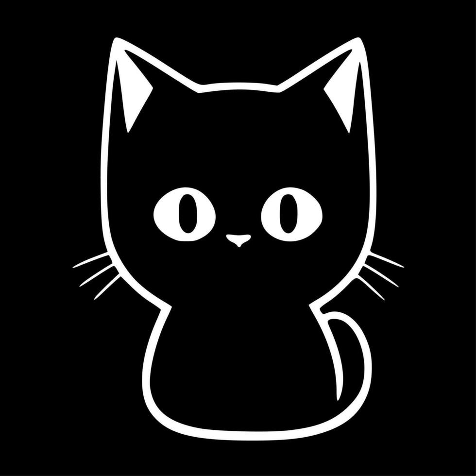 gatto clipart - minimalista e piatto logo - vettore illustrazione