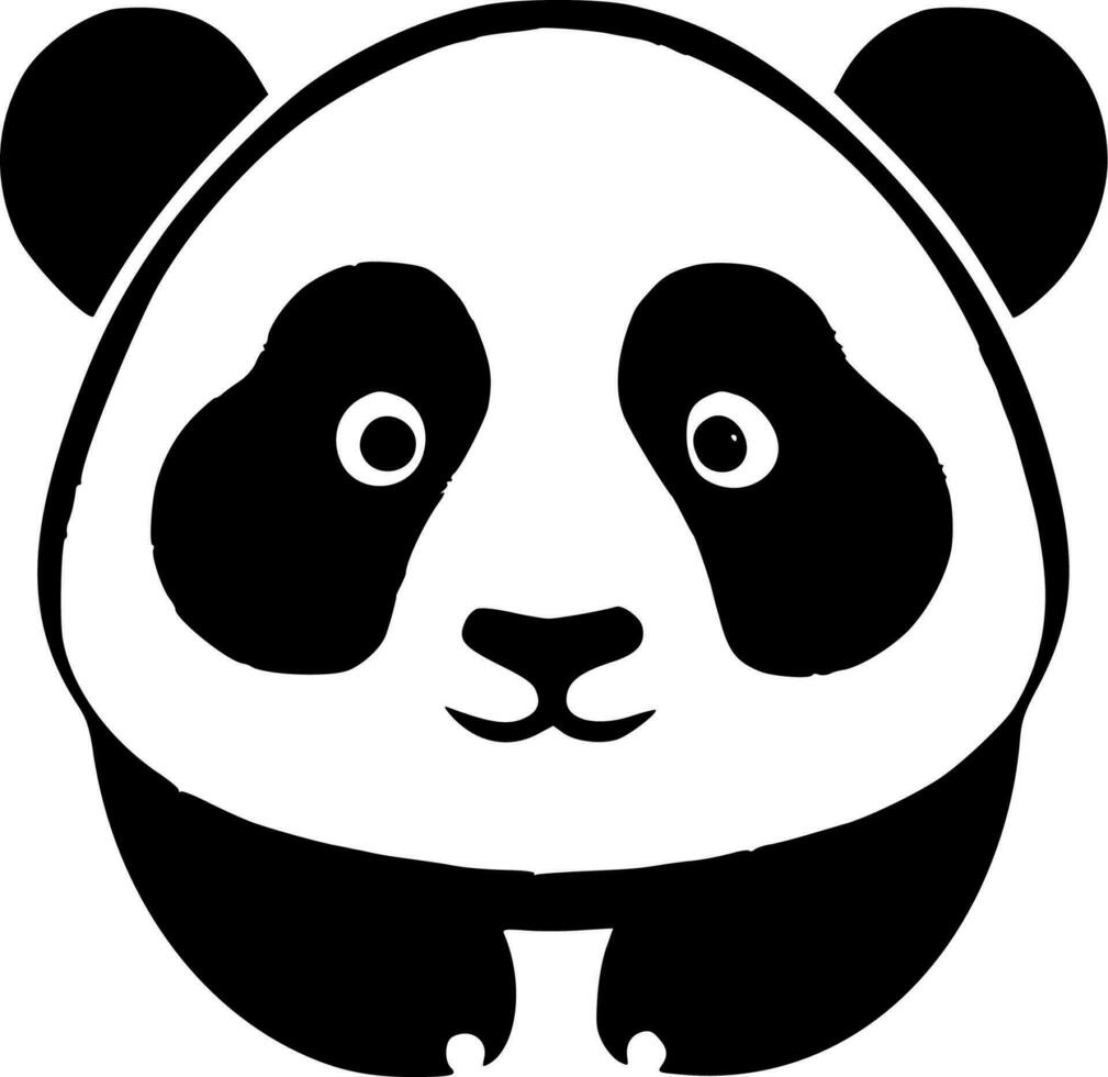 gigante panda, nero e bianca vettore illustrazione