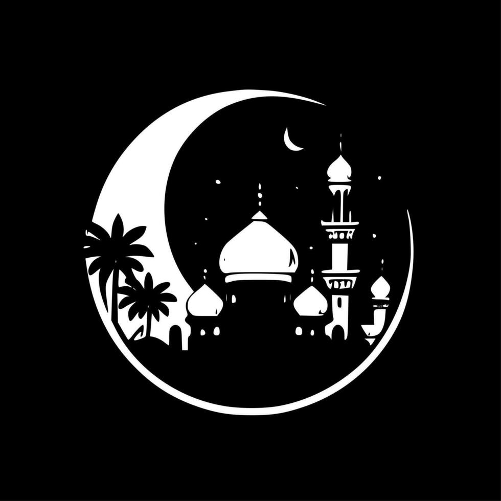 Ramadan - minimalista e piatto logo - vettore illustrazione