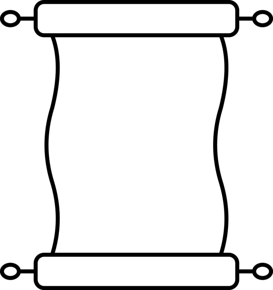 vuoto Torah icona nel nero linea arte. vettore