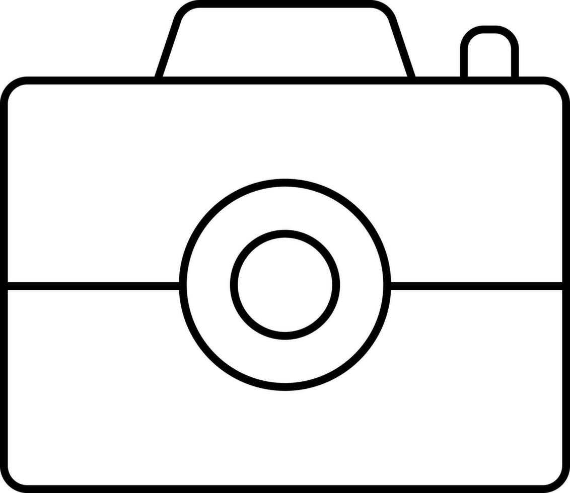 nero schema illustrazione di telecamera icona. vettore