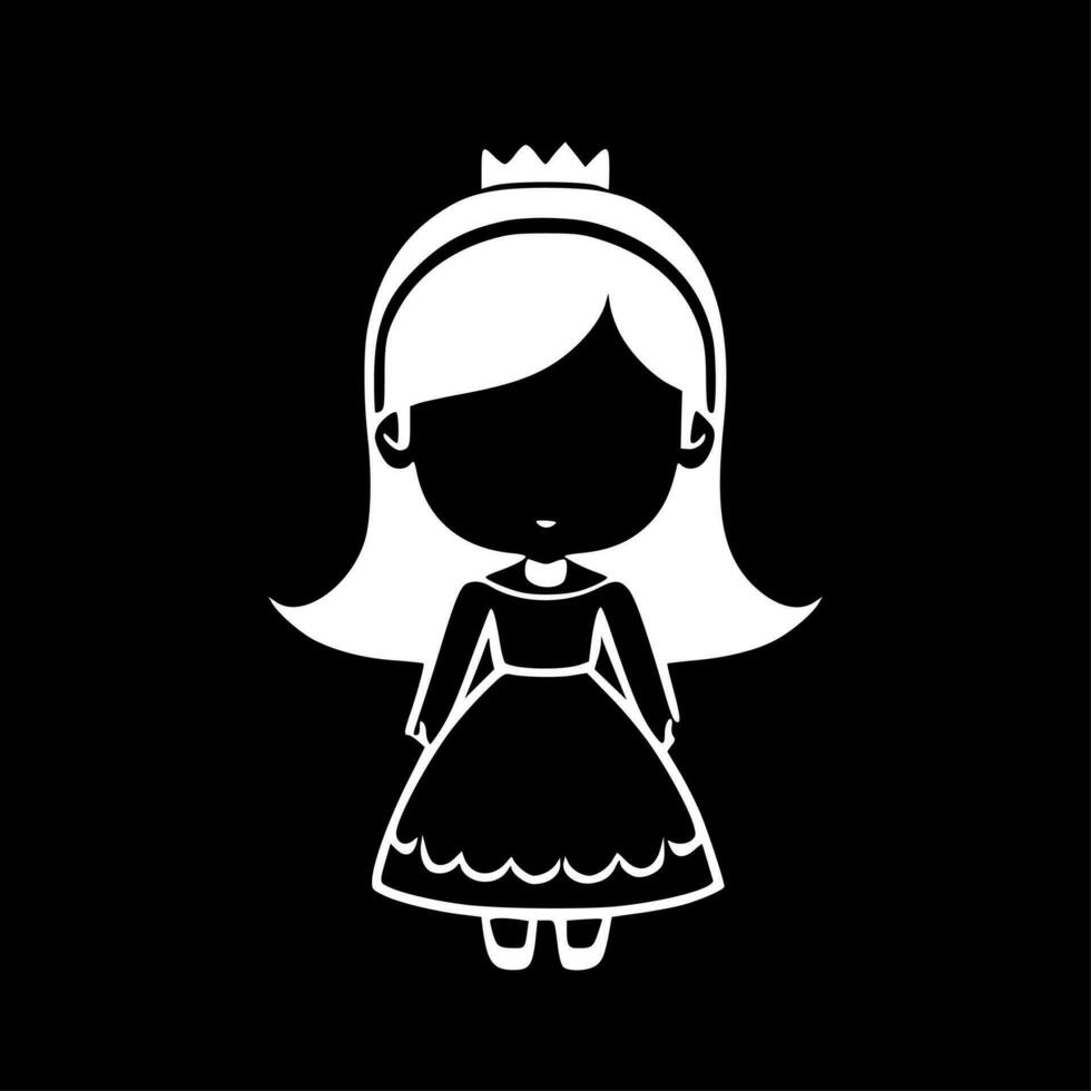 Principessa - minimalista e piatto logo - vettore illustrazione
