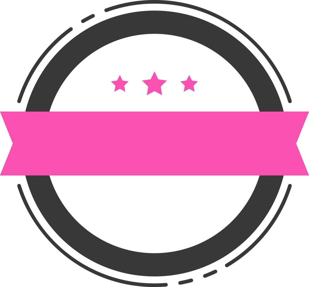vuoto nastro con cerchio icona nel rosa e nero sfondo. vettore