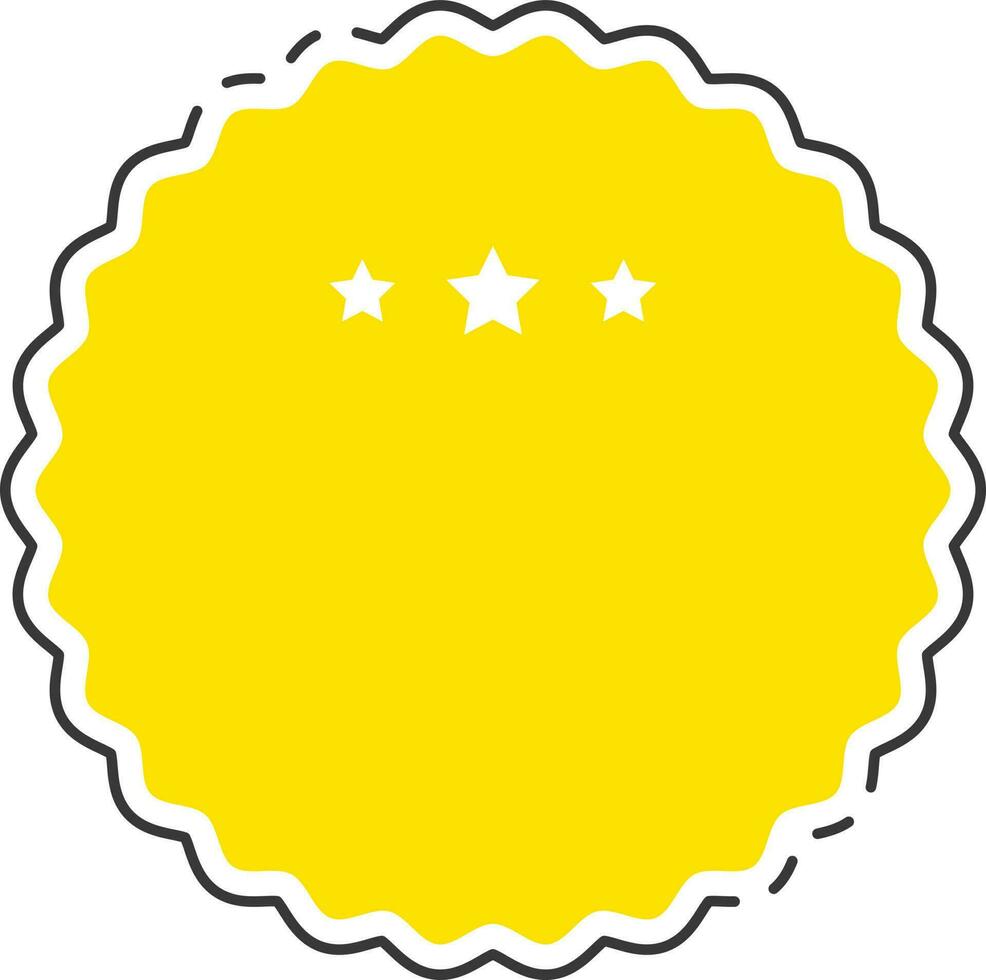 giallo ondulato cerchio elemento nel piatto stile. vettore