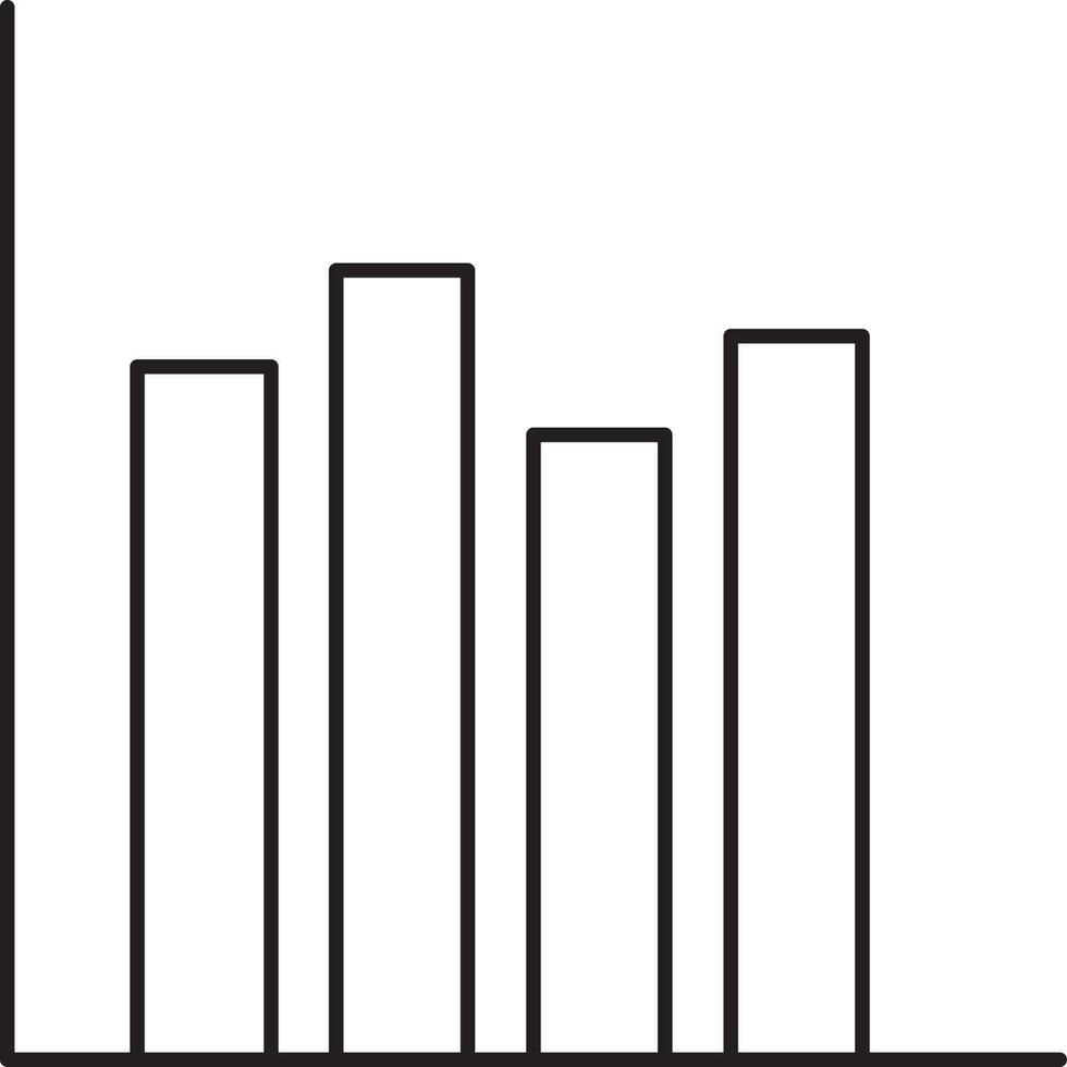 illustrazione di bar grafico icona nel lineare arte. vettore