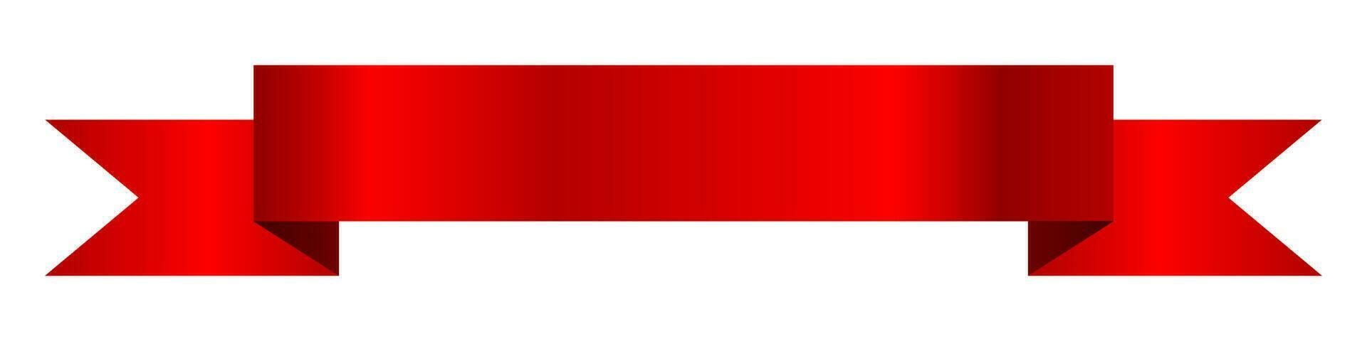 seta rosso nastro o etichetta. bandiera simbolo. onda bandiera elementi. vettore illustrazione