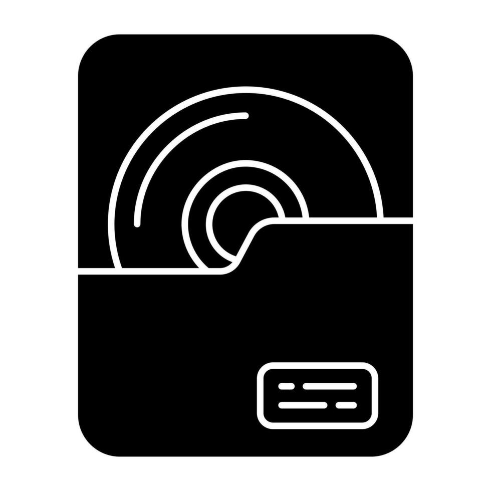 un' unico design icona di Audio cartella vettore