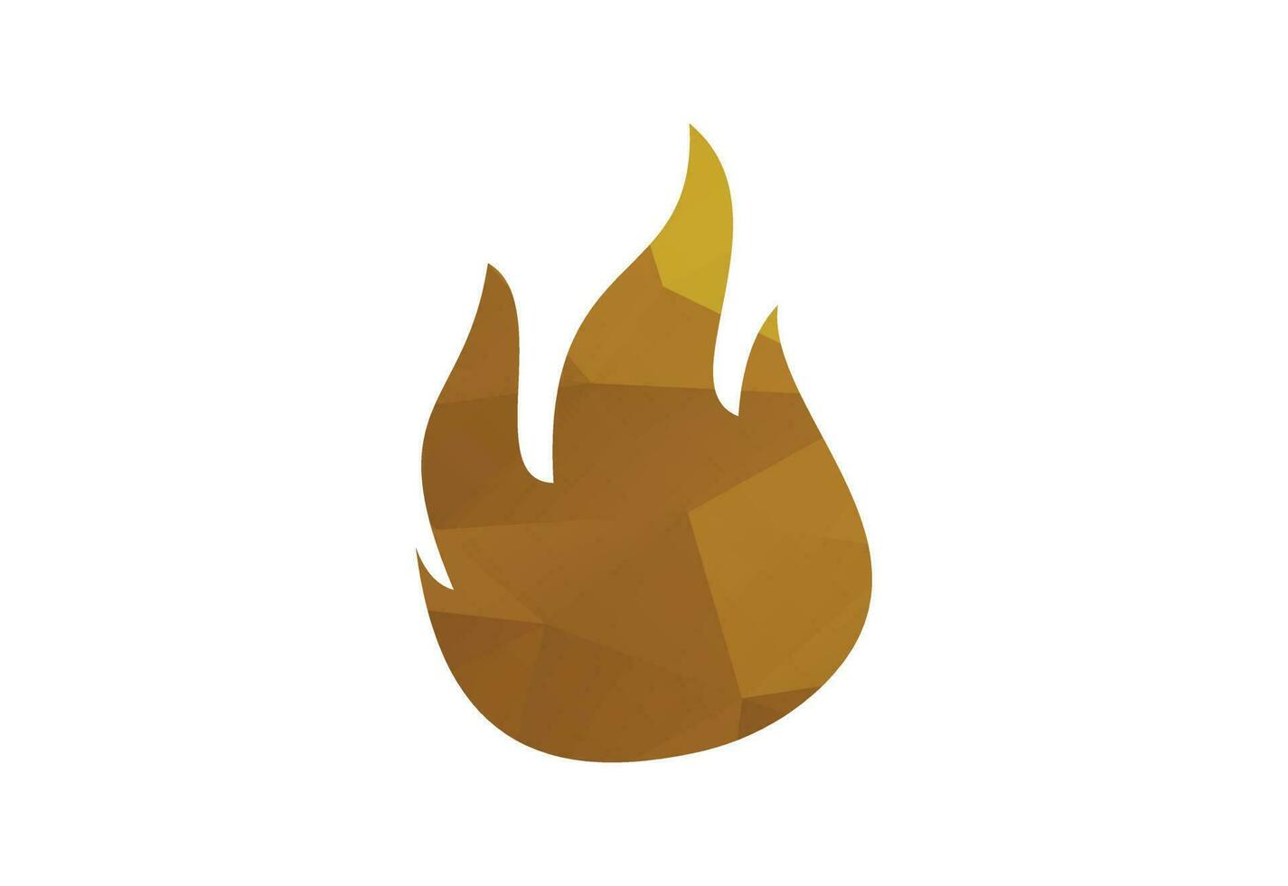 Basso poli e creativo fuoco fiamma logo disegno, vettore design concetto